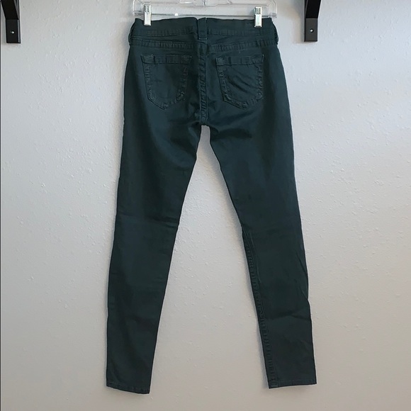 True Religion Forest Green Jeans Size 27 - EUC - Picture 2 of 5